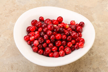 Sweet and tasty cranberry in the bowl