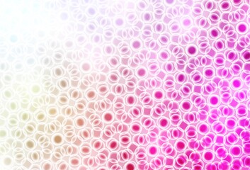 Light Pink, Yellow vector template with circles.