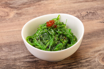 Asian traditional chukka salad in the bowl