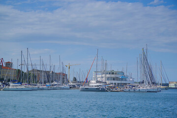 Fototapeta na wymiar Harbour of Pula at the Adriatic sea , Croatia, Europe