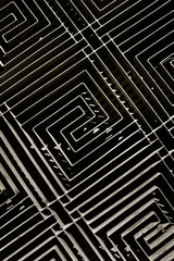 Abstract zigzag metallic monochrome background