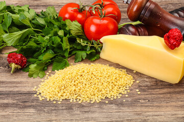 Raw Italian pasta - Stelline for cooking