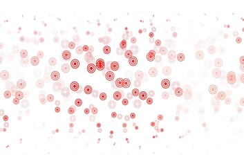 Light Red vector template with circles.