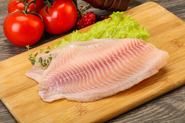Raw tilapia fish for cooking