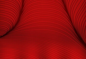 Light Red vector background with bent lines.