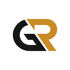 initial gr letter logo vector template design. linked letter rg logo design template.