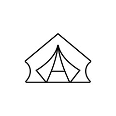 tent icon element of camping icon for mobile concept and web apps. Thin line tent icon can be used for web and mobile. Premium icon on white background