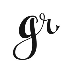 initial gr letter logo vector template design. linked letter rg logo design. - obrazy, fototapety, plakaty
