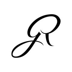 initial gr letter logo vector template design. linked letter rg logo design. - obrazy, fototapety, plakaty