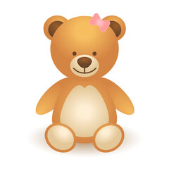 Teddy bear. Vector illustration.