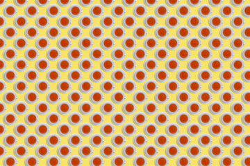 Trendy pattern with white cups of tea on bright yellow background