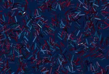 Dark blue, yellow vector template with repeated sticks.