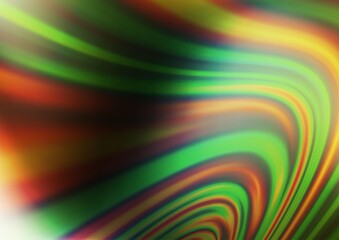 Dark Green, Yellow vector pattern with bent ribbons. A vague circumflex abstract illustration with gradient. A completely new template for your business design.