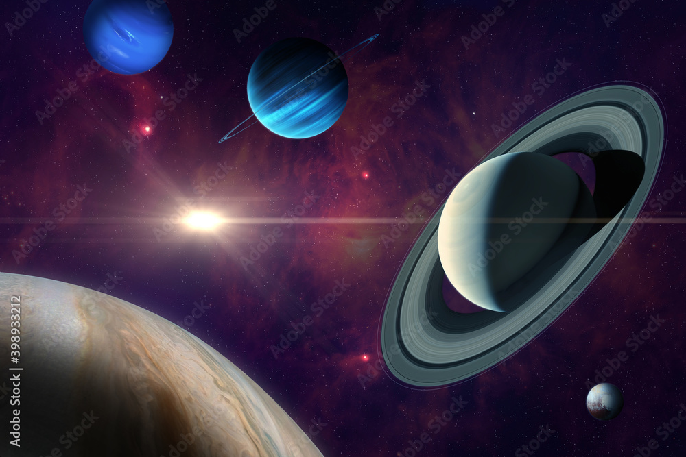 Sticker planet of solar system. elements of this image furnished by nasa.