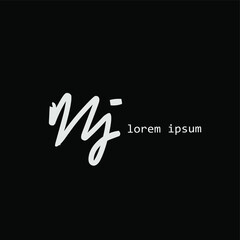 mj Design logo for hand written logo