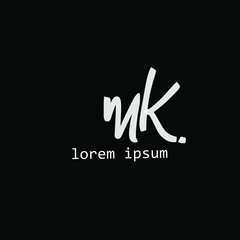 mK Design logo for hand written logo