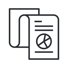 Business report icon. Statistical analysis report vector illustration.