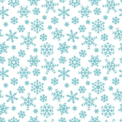 Seamless vector pattern with snowflakes.