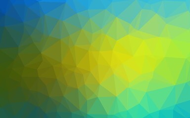 Dark Blue, Yellow vector triangle mosaic cover. Creative illustration in halftone style with gradient. Textured pattern for background.