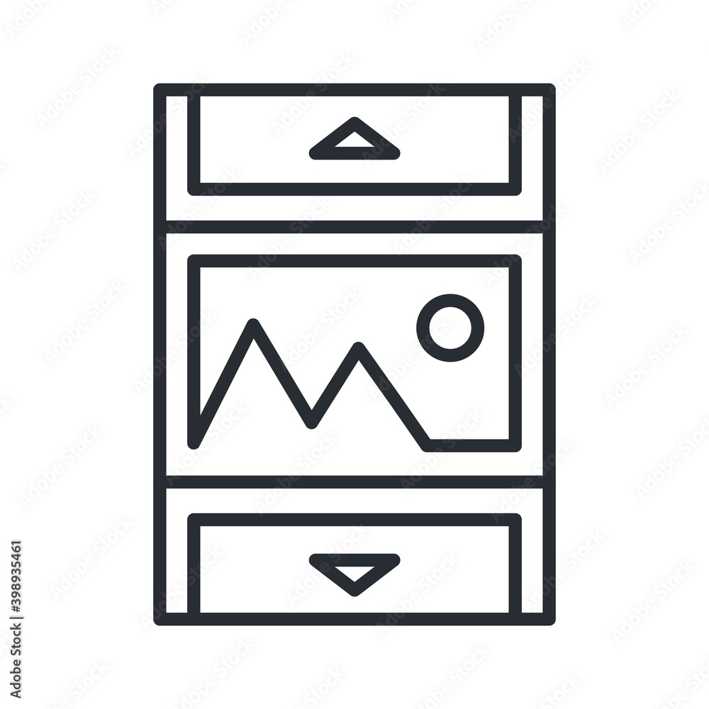 Poster line image-gallery icon isolated on white background. graphic design element.