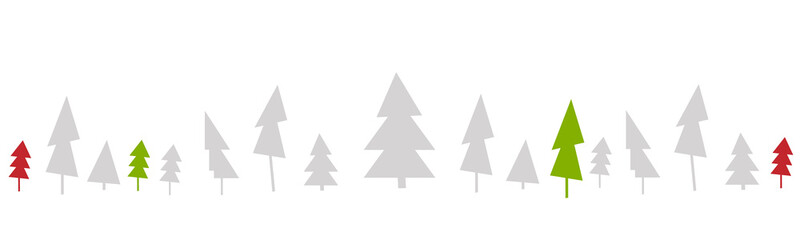 Obraz premium Christbaum Tannenbaum Rot Grün Band Banner Weihnachten