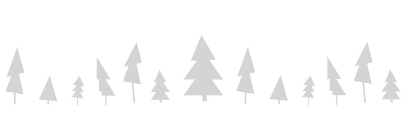 Weihnachtsbaum Band Banner Tannenbaum Christbaum Grau Modern