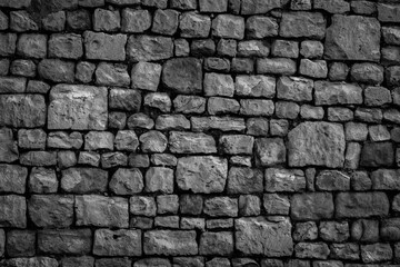 Minimalisme Mur Pierre Noir et Blanc