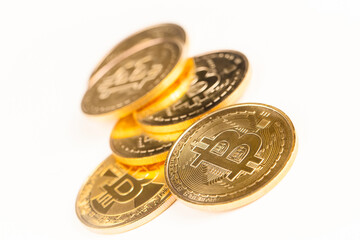 Photo Gold Bitcoins (new virtual currency)