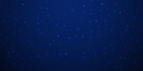 Sparse glowing snow Christmas background. Subtle f