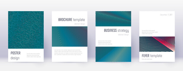 Abstract lines modern brochure. Bright vibrant gradient geometry covers.  Business  annual report, brochure, poster, book etc.