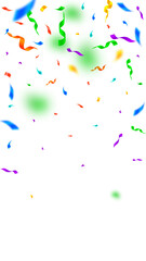 Streamers and confetti. Colorful streamers tinsel 