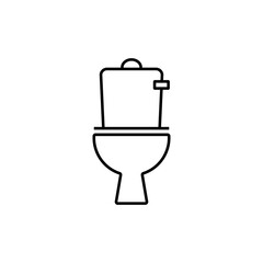 toilet icon element of plumbing icon for mobile concept and web apps. Thin line toilet icon can be used for web and mobile. Premium icon on white background
