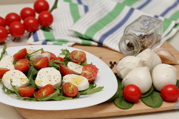 salad with feta cheese and tomatoes