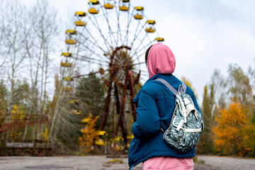 Ferris wheel in the city of pripyat. Chernobyl 30 km exclusion zone