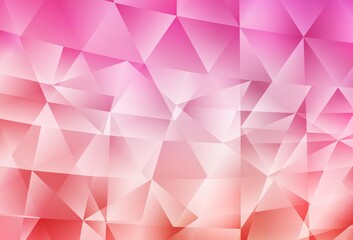 Light Pink vector polygon abstract backdrop.