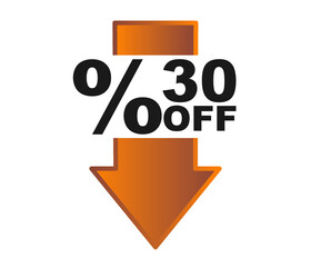 Percent down line icon isolated on background. Sale Banner Template Design. Special Offer Banner Vector Illustration. illustration.
