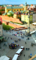 Obraz premium Warsaw old town turist attraction from above