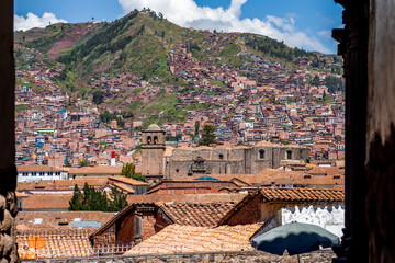 Obraz premium Peru overlooking the roofs of Cuzco 