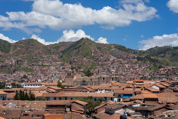 Peru overlooking the roofs of Cuzco 