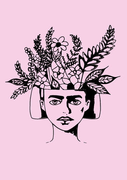 Girl abstract vectoral illustration