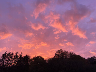 Fototapeta premium red sunset sky