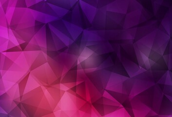 Dark Pink vector low poly background.