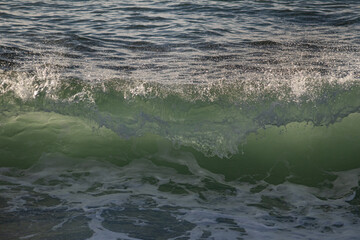 strong waves near the coast, water splash