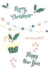 Merry Christmas and Happy New year set