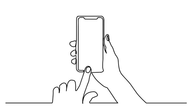 Hand drawn sketch of mobile phone Stock Vector by ©artkozyr 250696606