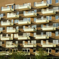 Fototapeta premium Modern apartments with exposed livingspace