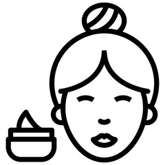 Line icon of salon peeling service