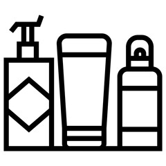 Spa products line icon vector 