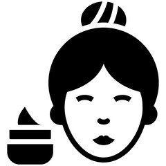 Solid icon of salon peeling service