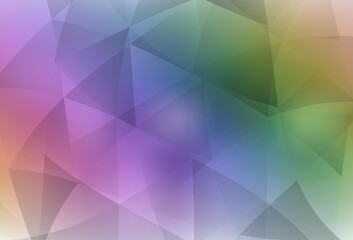 Obraz premium Light Multicolor vector gradient triangles pattern.